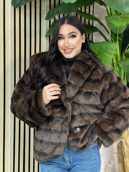 Cappotto Ecofur Righe