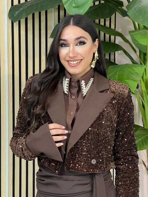 Mini blazer paillettes