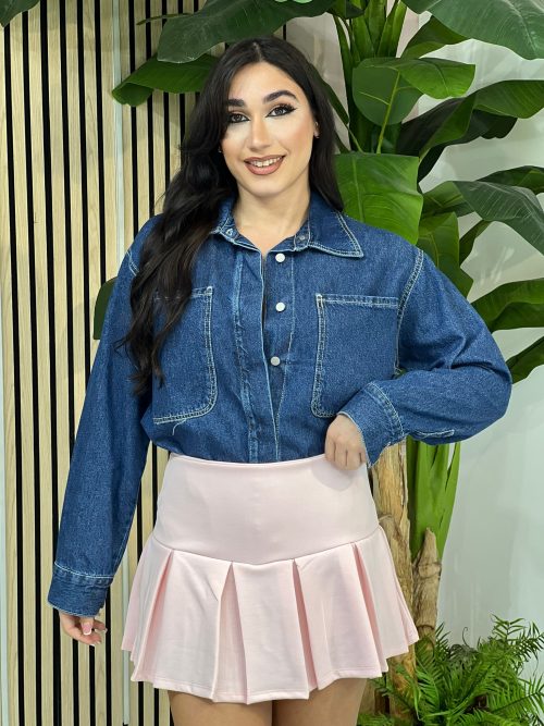 Shorts gonnellino pieghe