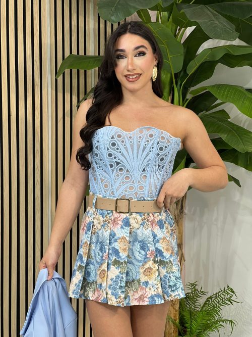 Shorts fiori cinta