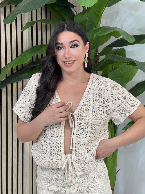 Maglia Ricamo fiocchetti
