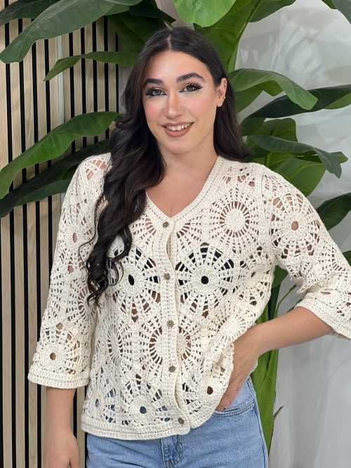 Cardigan Uncinetto